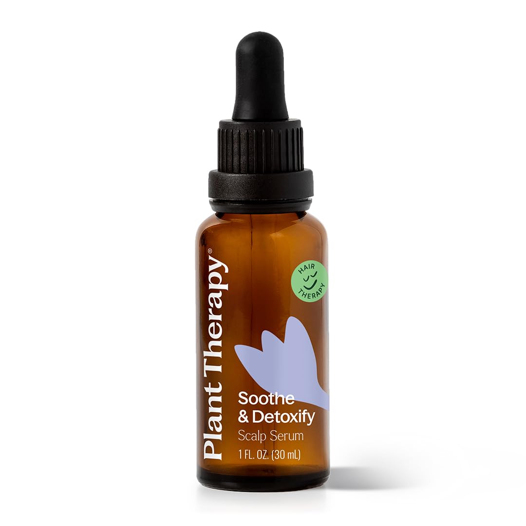 Plant Therapy Soothe & Detoxify Scalp Serum 1 oz, Scalp Care with Hyaluronic Acid & Essential Oils for Buildup Removal, Oil Balance & Scalp Circulation