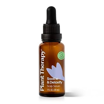 Plant Therapy Soothe & Detoxify Scalp Serum 1 oz, Scalp Care with Hyaluronic Acid & Essential Oils for Buildup Removal, Oil Balance & Scalp Circulation