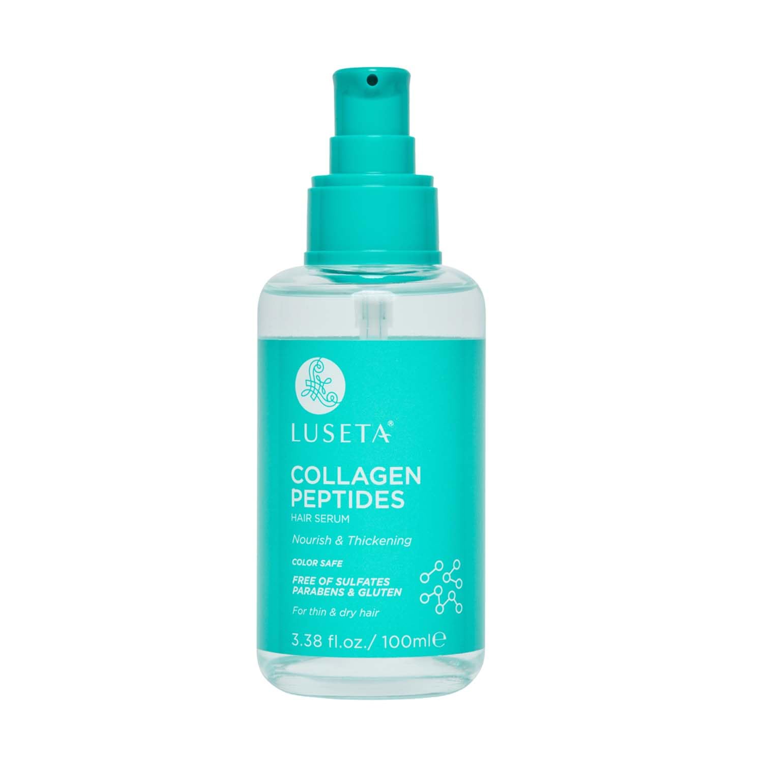 Luseta Collagen Peptides Hair Oil Strenghten and Moisturize for Thin & Dry Hair, Promote Thickness,Reduce Breakage and Restore Damaged Hair 3.38oz