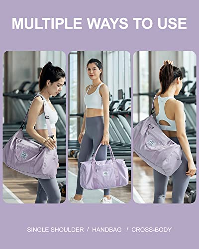 Gym Bag Womens Mens With Shoes Compartment And Wet Pocket,Travel Duffel Bag For Women For Plane,Sport Gym Tote Bags Swimming Yoga,Waterproof Weekend Overnight Bag Carry On Bag Hospital Holdalls #TOP2