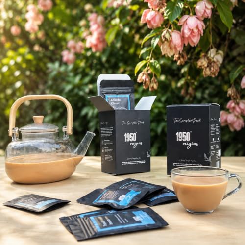 Image of 1950 Origins Milk Tea Sampler Pack | Premium Black Tea | Assorted Tea Pack | Pure Assam Leaves | 100% Natural Loose Leaf | Rich, Flavourful and Fresh | 10g x 6 packs