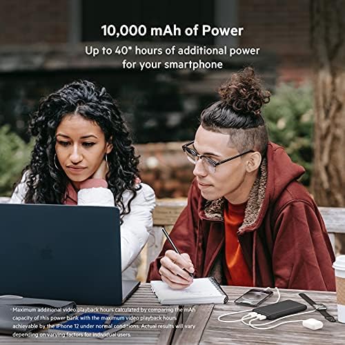 Belkin USB C Portable Power Bank (10000 mAh with 1 USB C Port and 2 USB A Ports for up to 15W Charging for iPhone, Android, AirPods, iPad, and More)  Black