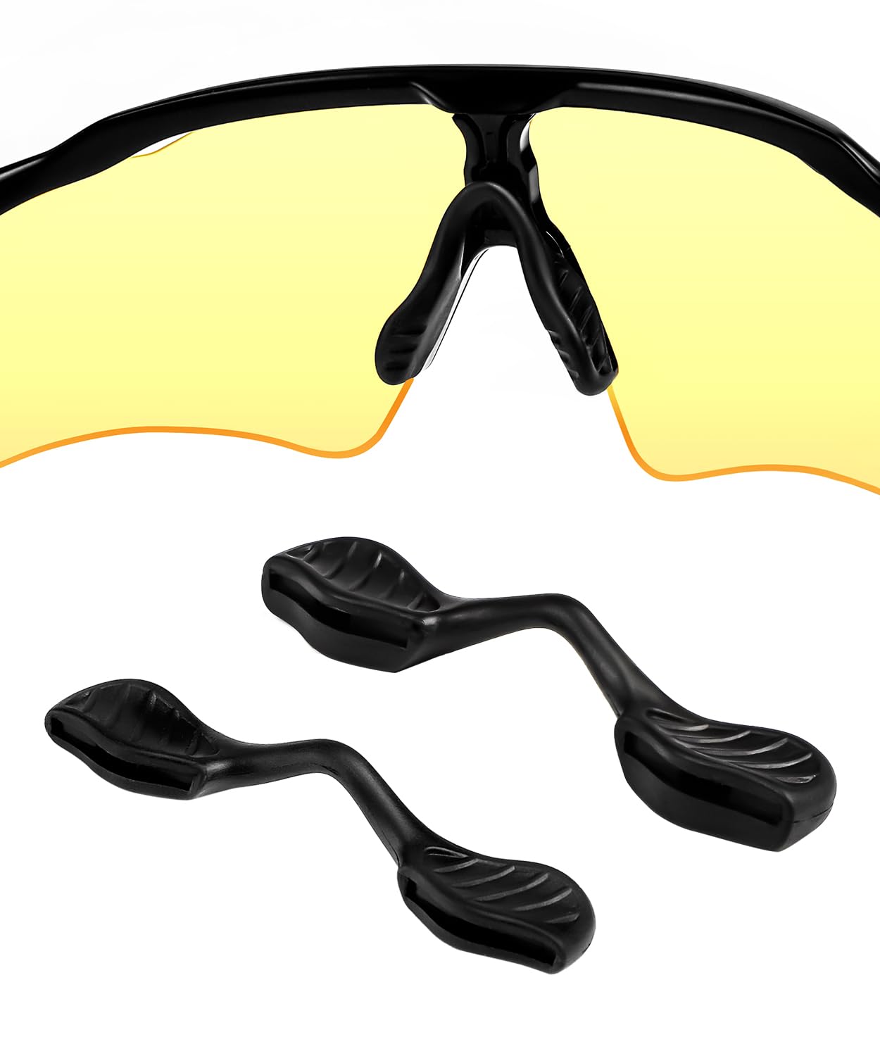 Oakley 交換サイドフレーム付きブラック/イエロー Amazon.com: Nose Pads Replacement for Oakley Radar EV/Radar
