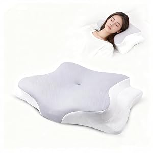 Cervical Pillow for Neck Pain Relief Contour Memory Foam Pillow for Side and Back Sleepers Advanced Support and