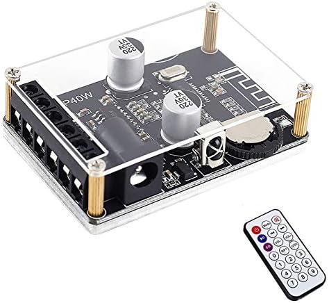 WHDTS Stereo Bluetooth Power Amplifier Board 5V 12V 24V 20W 30W 40W Infrared Remote Control Receiver Module with Case