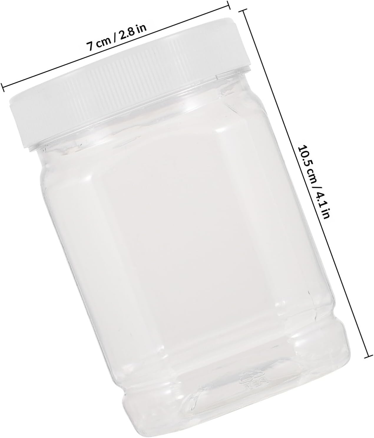 16pcs 1000ml Square Plastic Bottles Food Storage Jars with White Lids Honey Storage Containers for Kitchen and Pantry Use