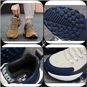 Orthopedische Comfort Sneakers voor heren, waterdichte Air AIP Walking Tennis Comfortabele brede schoenen, neutrale hardloopschoen, Beige, 38.5 EU
