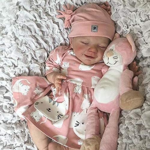 MWKL 20 Zoll Realistische Reborn Babypuppen, Vollsilikon-Körper-Wiedergeburts-Puppe, Badebare lächelnde gewichtete… – Bild 6