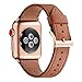 WFEAGL Compatible iWatch Band 42mm 44mm, Top Grain Leather Band Replacement Strap for iWatch Series 4,Series 3,Series 2,Series 1,Sport, Edition (42mm 44mm)