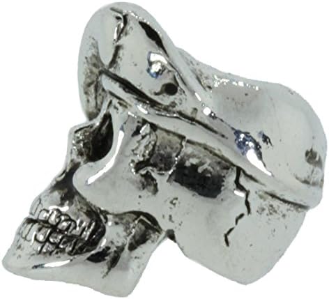 Beret Skull Paracord/Lanyard Bead in Silver Plated Pewter by Spartan