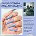 AZUREBEAUTY Dip Powder Nail Set Blue Sage Green Grey Shades, 6 Dark Colors Dipping Powder Starter Kit French Nail Art Manicure DIY Salon for Women, No Need Nail Lamp Cured