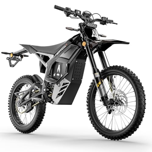 cysum Moto Electrique Adulte, Batterie 72V 40Ah, Autonomie de 120 km, Peak 10KW, Moto électrique Off Road avec Freins Hydrauliques,Suspension Intégrale (noir)