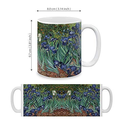 Mugbrew Classic Art Irises Vincent Van Gogh Ceramic Coffee Mug Tea Cup, 11 Oz #TOP3