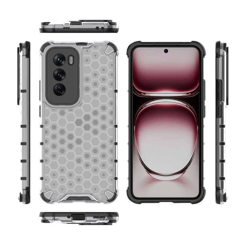 Image of Plastic Bumper Back Case Cover for Oppo Reno 12 Pro 5G (Transparent)