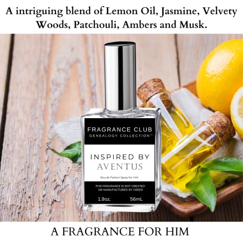 Fragrance Club Genealogy Collection Inspired By Aventus For Men, 1.9 Fl Oz. Edp Mens Fragrance With Jasmine, Velvety Woods And Musk. It Is A Sensual Fragrance That Makes A Great Gift. #TOP2