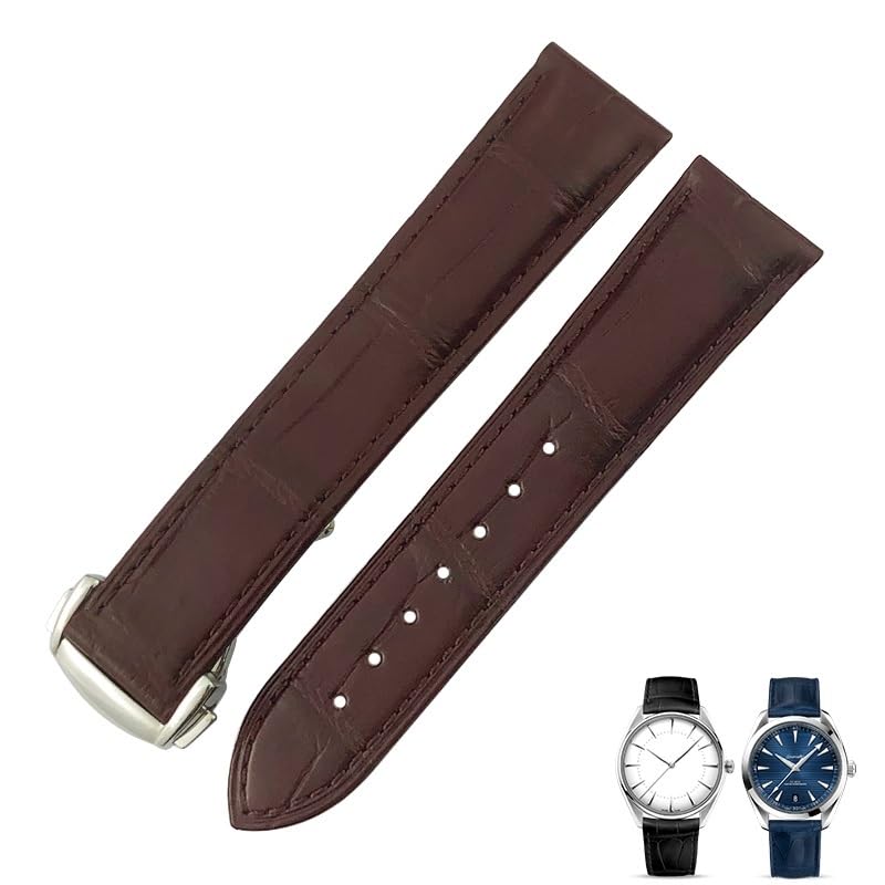 Bracelet montre crocodile Omega Seamaster Constellation 18mm 19mm 21mm 22mm
