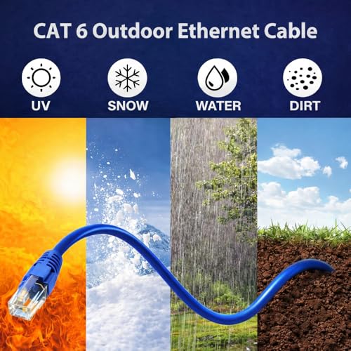 Cable ethernet Cat6 exterior 305 m UTP con carrete de madera miniatura 6