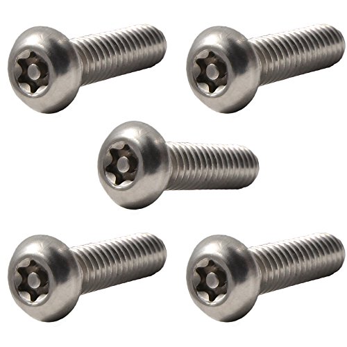 3/8-16 x 1-1/2" Button Head Torx Security Machine Screw Bolt Screws Stainless Steel Tamper Resistant, Qty 5 Thread Size 3/8-16 x 1-1/2" Length by Fastenere