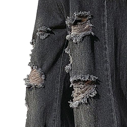 Men Ripped Beggar Denim Pants Distressed Straight Fit Mens Jeans Destroyed Leg Moto Biker Jean4