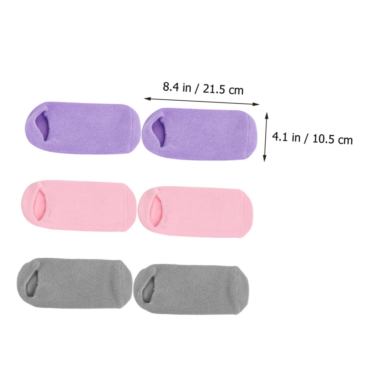 SHERCHPRY 3pares Calcetines Térmicos Antideslizantes Para Dormir Spa Hidratación Para Pies De Gel Para Mujer Cuidado De Pies Salón