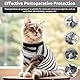 ASENKU Katzenbody nach OP,Katze Kleidung,Katzenbody Nach Op Kastration Leckschutz Postoperative Kleidung Suit für Bauchwunden oder Hautkrankheiten-S-Koralle,Katze Halskrause Alternative, Schwarz,XS