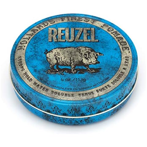 Reuzel Blue Strong Hold Water Soluble Pomade, Hair Wax For Men, 113 g Cover