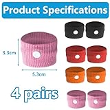 4 Pairs Travel Sickness Bands Travel Bands for Travel Sickness Kids,Sickness Bands for Kids Travel Bands Pregnancy Sickness Bands,Anti Sickness Wristbands Motion Sickness Bands for Car Sea Mor 4 color - Image 2