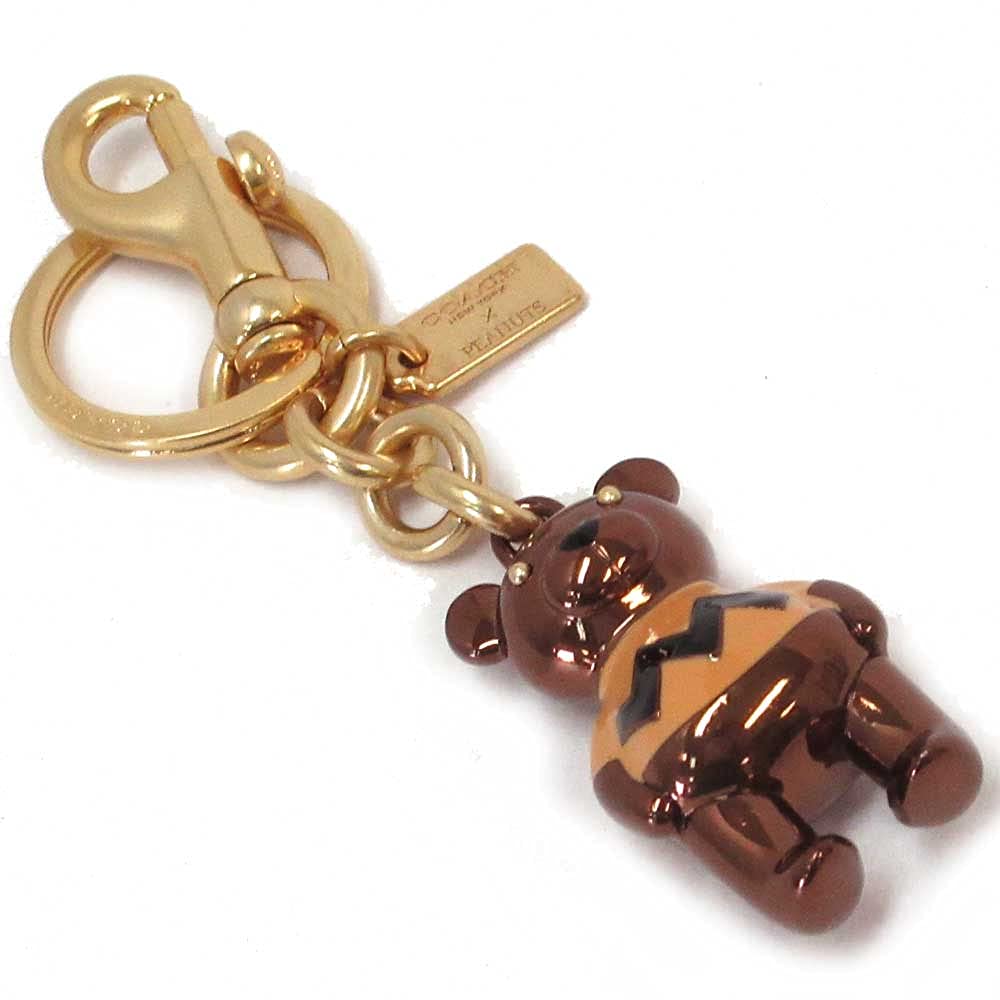 CoachX Peanuts Charlie Brown Bear Bag Charm Key Chain Style No. 5398