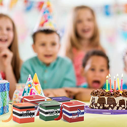 50PCS Graduation Cap Gift Box Graduation Candy Boxes Treat Box for 2023 Graduation Party Decorations Chocolate Box Bag Graduation Gifts Ceremony Party Favors for Guests Decor Party Supplies