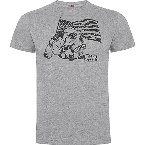 Army Design by Summit Outdoor - Camiseta para exteriores (Death for Nation), color gris, gris, M