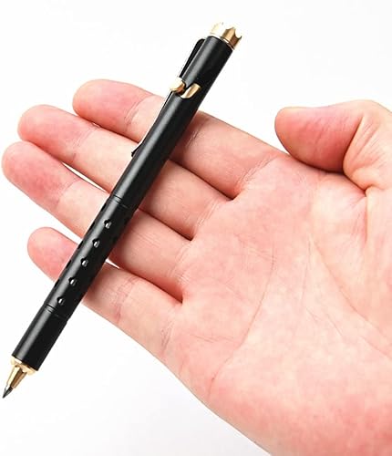 SZHOWORLD Bolígrafo de acción de perno de aleación de aluminio, con bolígrafo de firma de perno de corona de latón, compatible con repuestos de gel