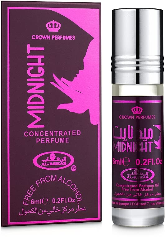 Mid Night 6 ml Concentrated Perfume Oil By Al Rehab Perfumes (Mid-Night, 6 ml)
