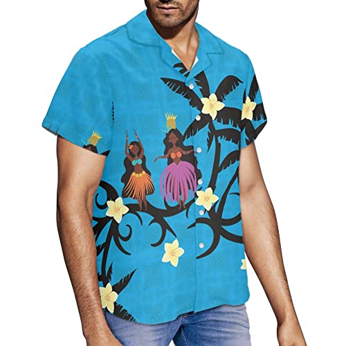 Dajingkj Camisa havaiana para homens meninos camisas de manga curta engraçadas casual abotoado verão