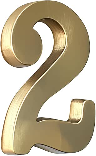 2-Inch Brass Mailbox Numbers – Pick Your Numbers - Numbering
