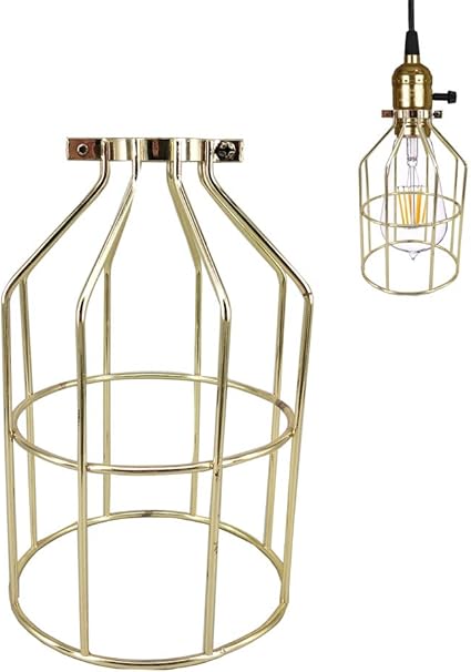 Amazon Venus 交換用ランプシェード ワイヤーペンダント シェード チューブ 照明ガード レトロ クリエイティブ Diy 照明 ゴールド シェードのみ おしゃれ モダン Dz0139 Venus ランプシェード