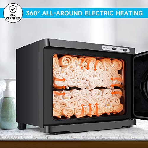 Depfall Hot Towel Warmer, Professional 23L Large Capacity Hot Towel Cabinet With See Through Window, 2-In-1 Spa Towel Warmers For Facials, Barber, Salon, Esthetician, Gym, Hotel, Home Use (Black) #TOP1