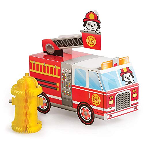 Creative Converting 332201 CENTERPIECE 3D FIRETRUCK One Size Multicolor