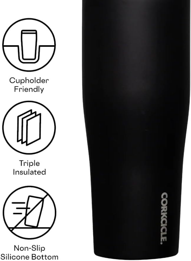Corkcicle Go Cup XL - Leak-Proof Travel Tumbler - Triple Insulated Stainless Steel Water Bottle - Easy-Carry Handle - Summer Drinkware Gift - Keeps Drinks Ice Cold - 30 oz - Belle - Image 5