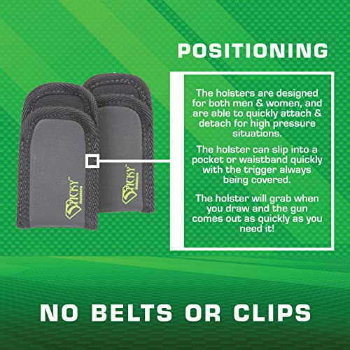 Sticky Holsters Mini Mag Pouch Sleeve For Men And Women- Concealed Carry Mello Mag Pouch For Extra Ammunition - 2 Pack, Black - For Iwb Or Pocket Carry #TOP3