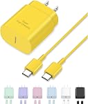 USB C Fast Charger, Type C Super Fast Wall Charger Charging Block for Samsung Galaxy S24 S23 S22 S21 S20 Ultra S10 S9, Note 20 10 9 with 6ft USB C to C Cable 25W USB C Charger Adapter
