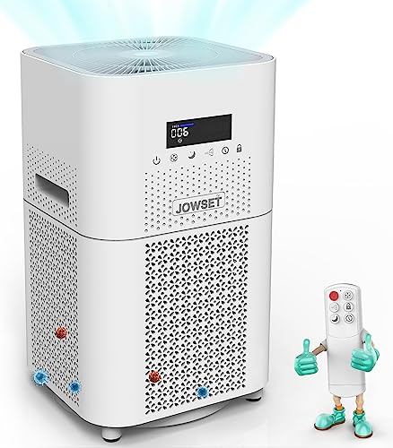 Air Purifiers for Home Large Room Up to 1830 Sqft, Jowset H13 True HEPA Air Purifiers Filter for Bedroom, Air Purifiers for Pets Remove 99.97% Smoke Dust Mold Allergies Pet Hair Odors, 24dB Sleep Mode