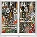 Simpeak 195 Pezzi Campane Adesivo per Finestra Natale, PVC Bifacciale Vetrofanie Fiocchi di Neve Capodanno 2022 Vetrine Natale Renna Adesivi Feste Riutilizzabili Decorazioni Casa Vetrine Decor