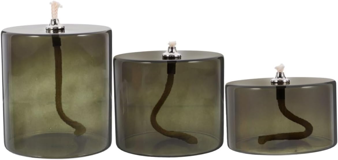 SOLUSTRE 3pcs Vintage Glass Oil Lamp Rustic Oil Lamps for Indoor Decor Wedding Home Ornament
