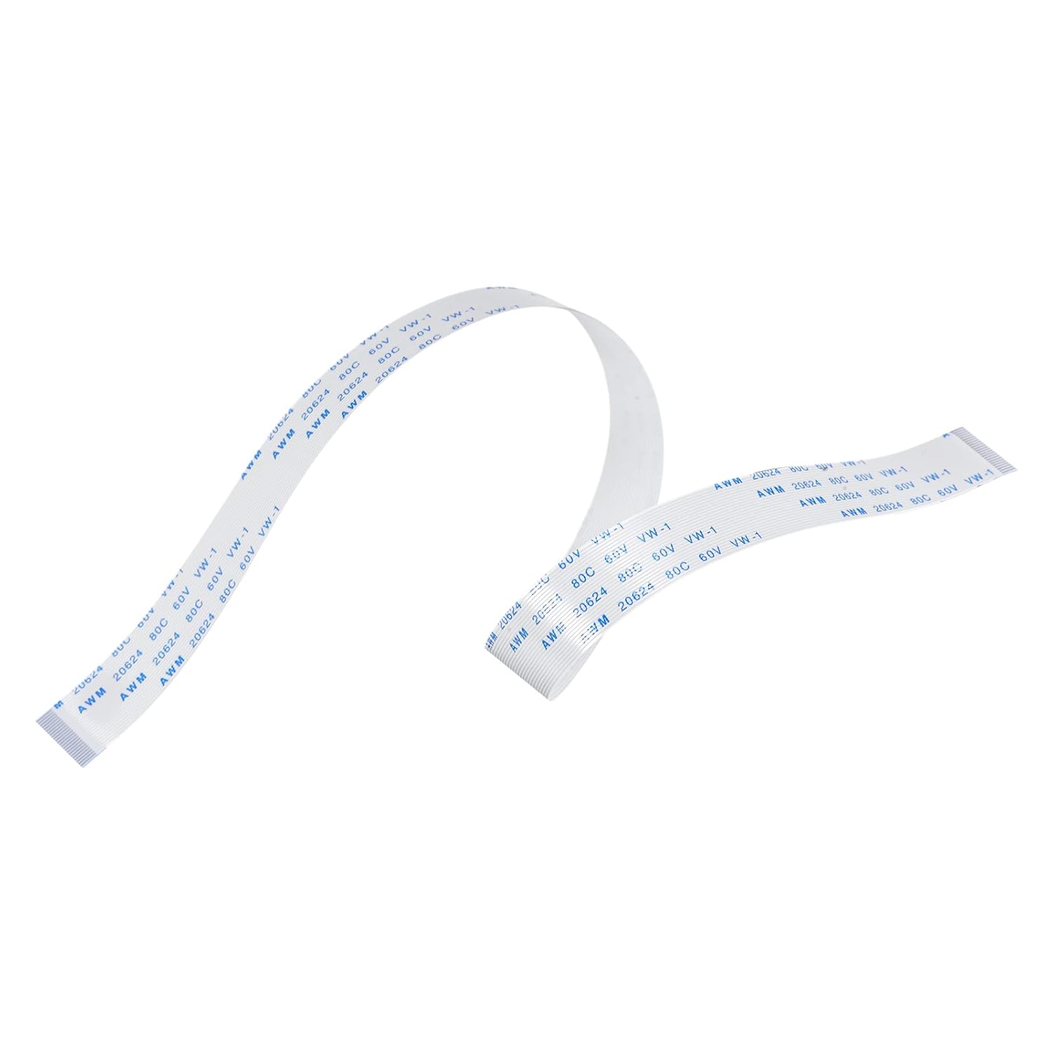MECCANIXITY FFC FPC Flat Flexible Cable, 18 Pin 0.5mm Pitch 300mm Long (A Type) for LCD 3D Printer Camera DVD TV Laptop Audio Pack of 5
