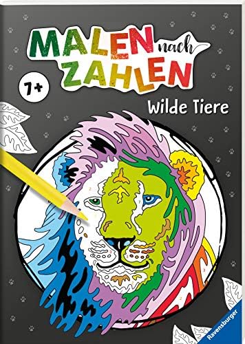 Malen nach Zahlen ab 7: Wilde Tiere