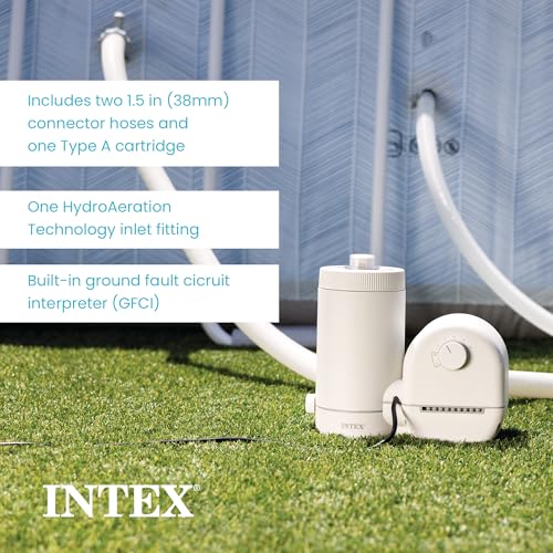 INTEX C1500 Krystal Clear Cartridge Filter Pump for Above Ground Pools: 1500 GPH Pump Flow Rate – Improved Circulation and Filtration – Easy Installation – Improved Water Clarity – Easy-to-Clean by Intex - Image 8