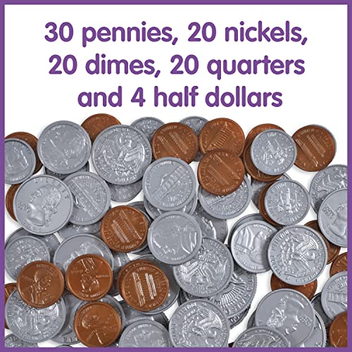 image for LEARNING ADVANTAGE Play Money Set - Bills & Coins - 100 Bills - 94 Coi