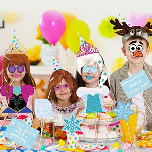 25Pcs Frozen Party Photo Booth Props,Frozen Party Photo Booth Props, Frozen For Kids Party Decoration. #TOP6