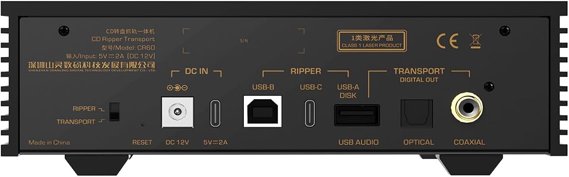 Shanling CR60 Digital Transport CD Ripper (Black)