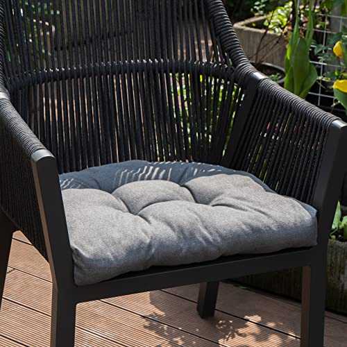 Strickland Home Outdoor Chair Cushions, 19X19 Grey Patio Cushions For Outdoor Furniture, Fade-Resistant Outdoor Cushions, Round Corner Patio Chair Pads #TOP1